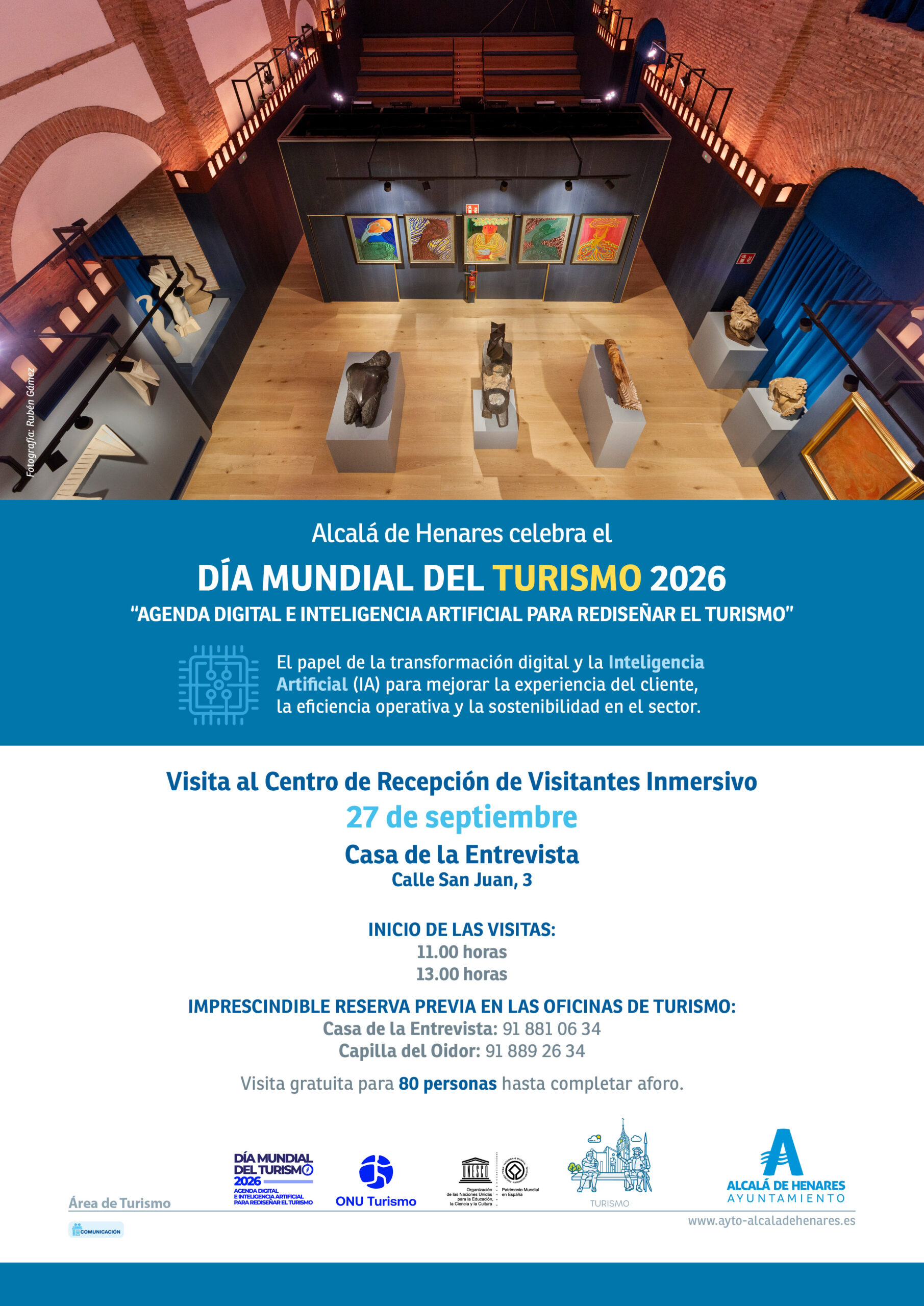 Alcalá de Henares celebra el Día Mundial del Turismo apostando por la inteligencia artificial y los espacios inmersivos.