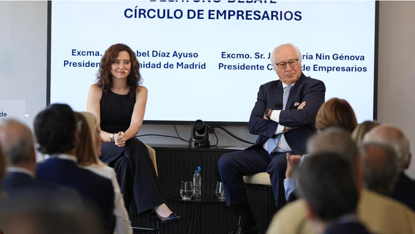 Ayuso defiende en el Círculo de Empresarios un modelo fiscal "equilibrado" que sostiene los servicios públicos sin ser "confiscatorio"